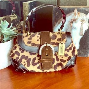 Limited edition Coach leopard print handbag